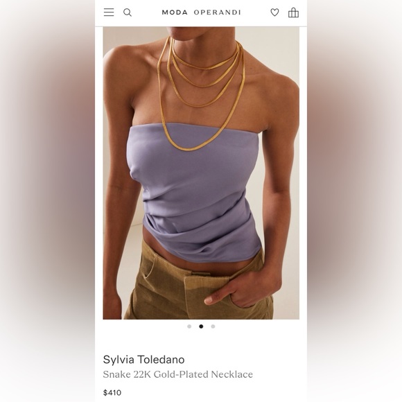 Gold plated Sylvia Toledano snake chain - Picture 4 of 9